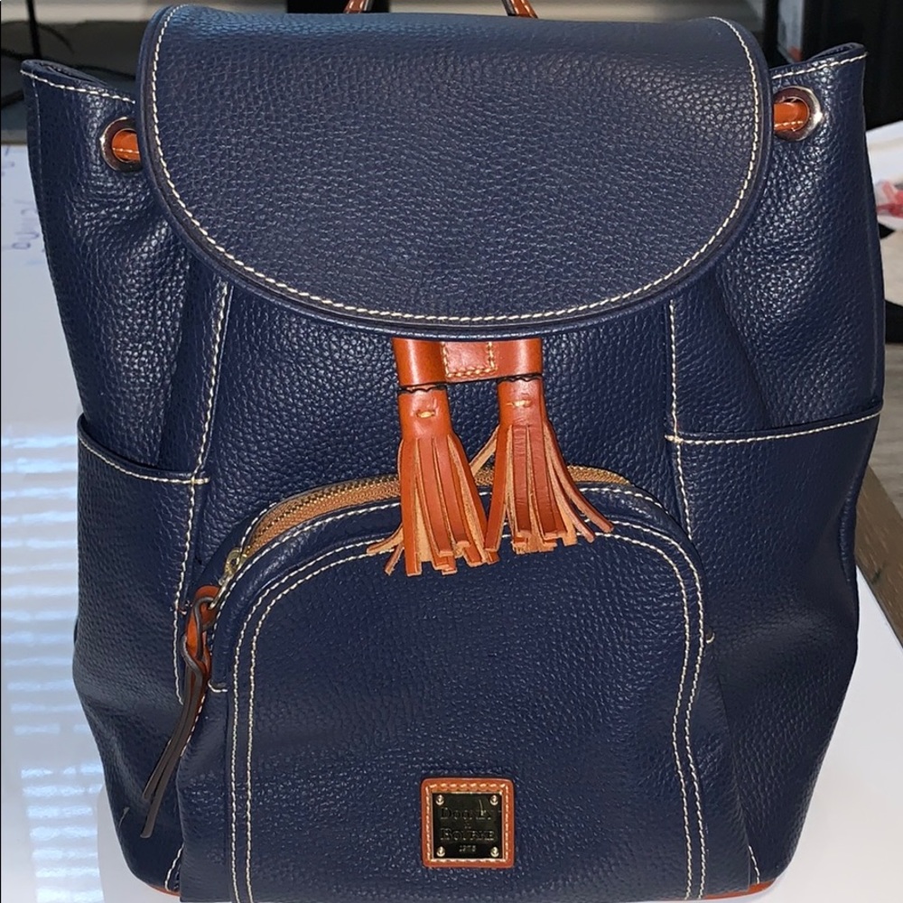 Dooney and Bourke Navy Leather Murphy Backpack